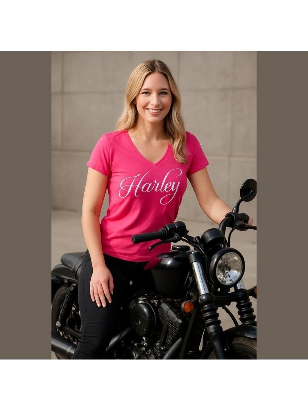 Harley-davidson pink slim fit tee size XL